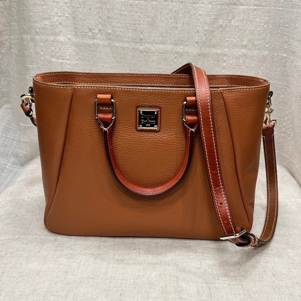 Dooney & Bourke Top Zip Caramel Satchel NWT